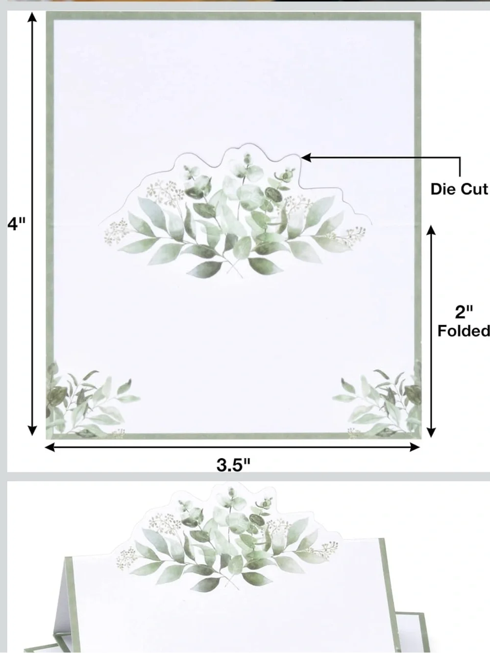 Gift Boutique eucalyptus placecards
